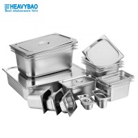 Heavybao High Standard Multi Sizes Stainless Steel European Style Ice Cream Container Gastronorm Gn Pan For Hotel Restaurant