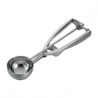 New Quality Casting & Roll Handle Stainless Steel  Portion scoop With Soft Grip Digging Ball & Fruit & Ice Cream scoop